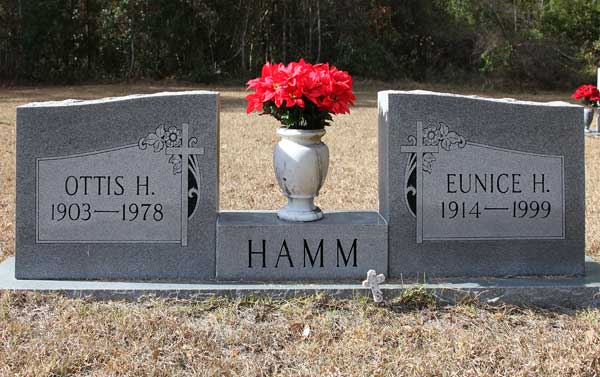 Ottis H. & Eunice H. Hamm Gravestone Photo