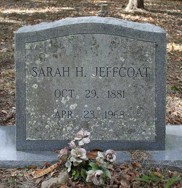 Sarah H. Jeffcoat Gravestone Photo