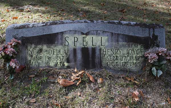 Incie Idella & Henry Joyce Spell Gravestone Photo