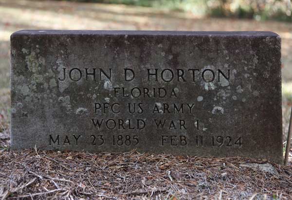 John D. Horton Gravestone Photo