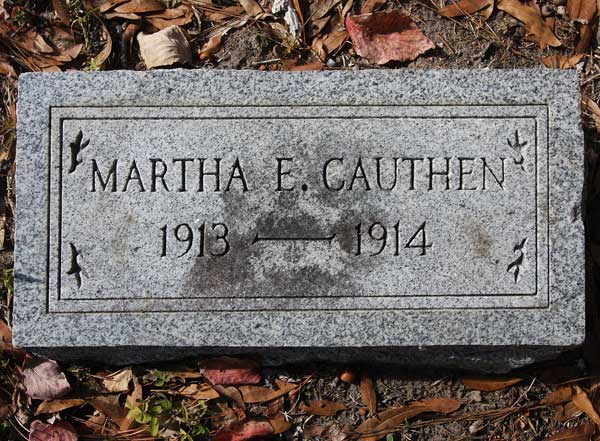 Martha E. Cauthen Gravestone Photo