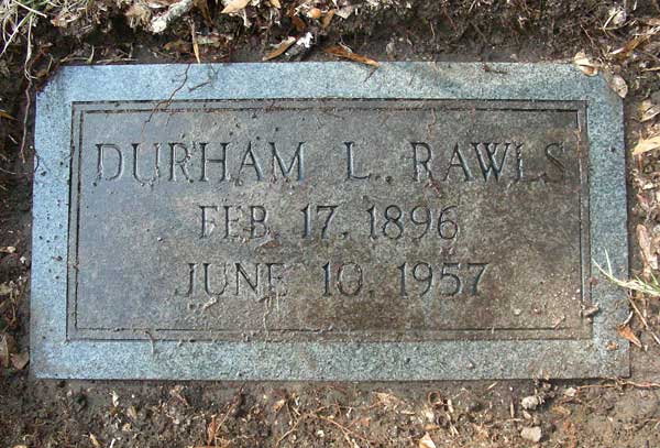 Durham L. Rawls Gravestone Photo