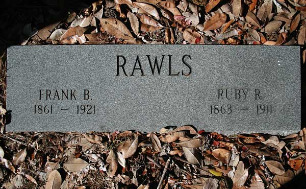 Frank B. & Ruby R. Rawls Gravestone Photo