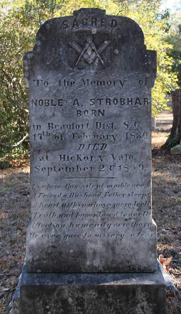 Noble A. Strobhar Gravestone Photo