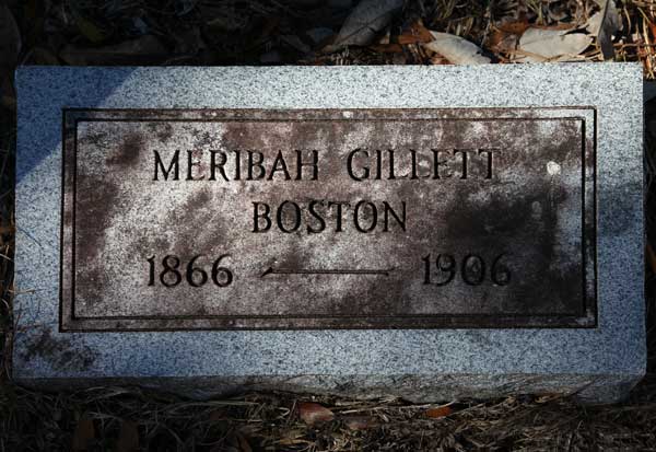 Meribah Gillett Boston Gravestone Photo