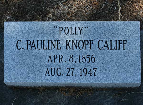 C. Pauline Knopf Califf Gravestone Photo