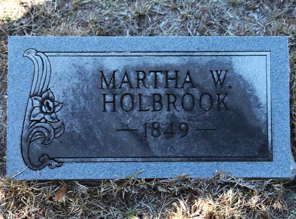 Martha W. Holbrook Gravestone Photo