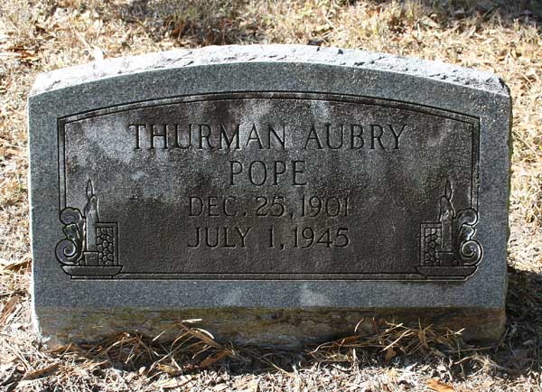 Thurman Aubry Pope Gravestone Photo
