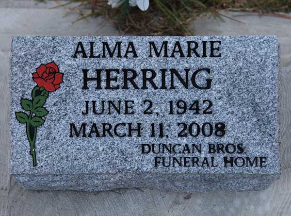 Alma Marie Herring Gravestone Photo