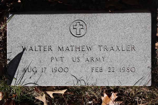 Walter Mathew Traxler Gravestone Photo