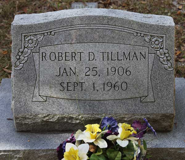 Robert D. Tillman Gravestone Photo