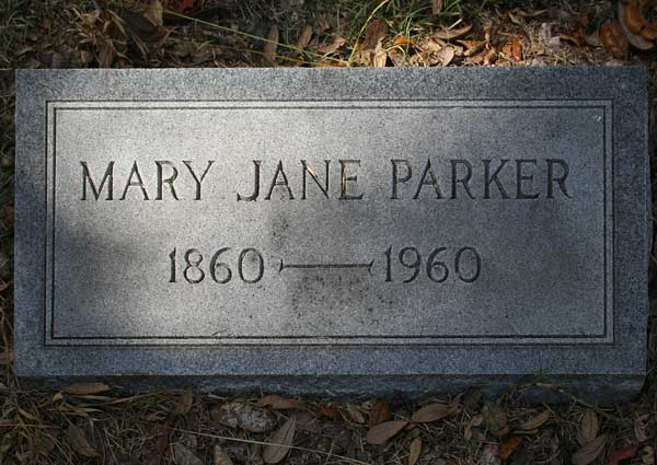 Mary Jane Parker Gravestone Photo