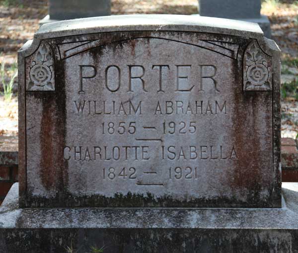 William Abraham & Charlotte Isabella Porter Gravestone Photo