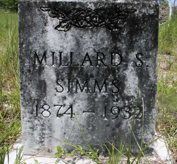 Millard S. Simms Gravestone Photo