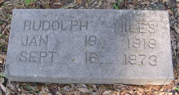 Rudolph Miles Gravestone Photo