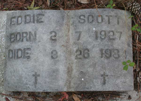 Eddie Scott Gravestone Photo