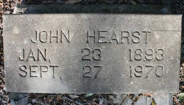 John Hearst Gravestone Photo