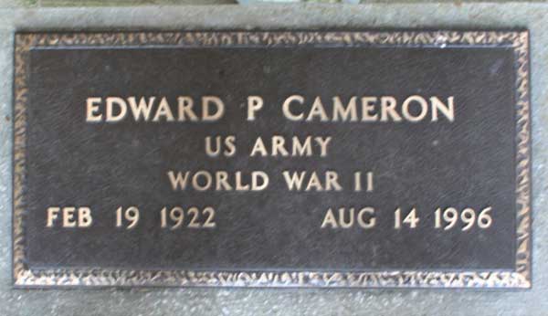 Edward P. Cameron Gravestone Photo