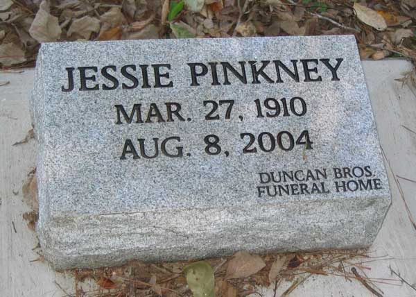 Jessie Pinkney Gravestone Photo