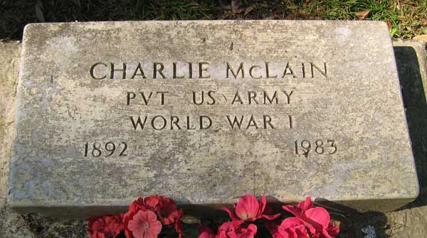 Charlie McLain Gravestone Photo