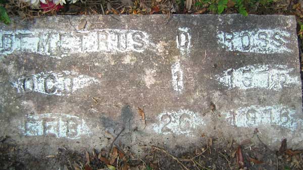 Demetrus D. Ross Gravestone Photo