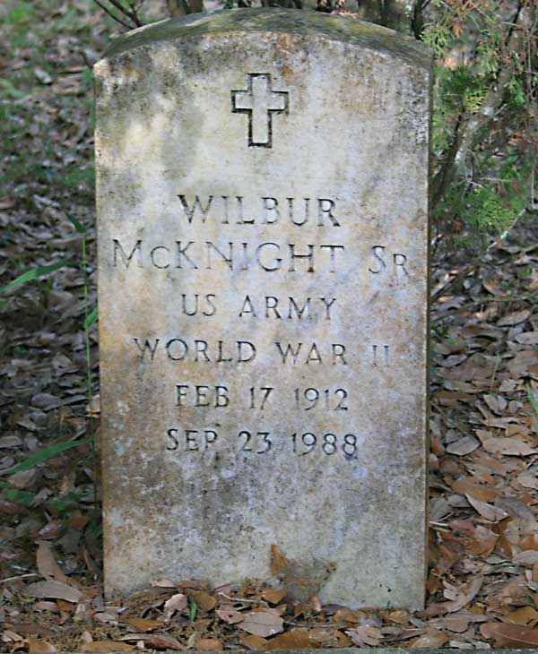 Wilbur Mcknight Sr Gravestone Patrick Memorial Gardens Newnans