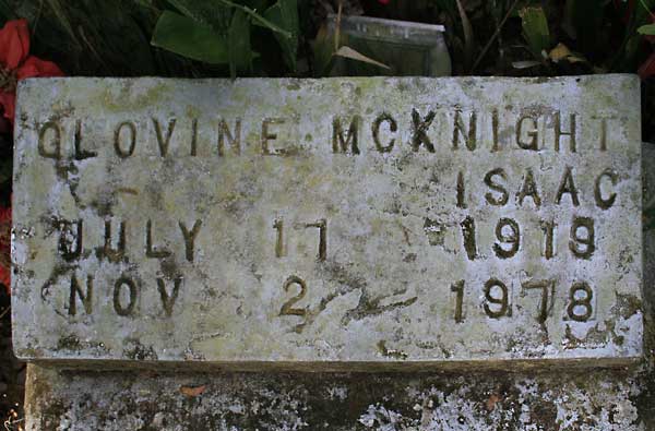 Glovine Mcknight Gravestone Patrick Memorial Gardens Newnans Lake