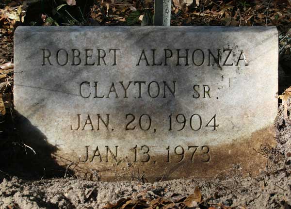 Robert Alphonza Clayton Gravestone Photo