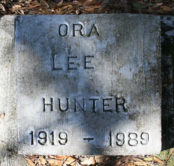 Ora Lee Hunter Gravestone Photo