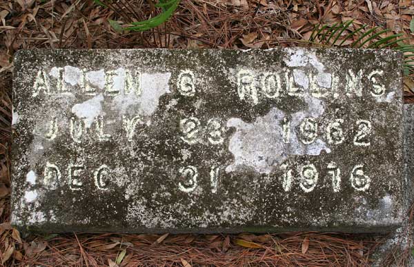 Allen G. Rollins Gravestone Photo