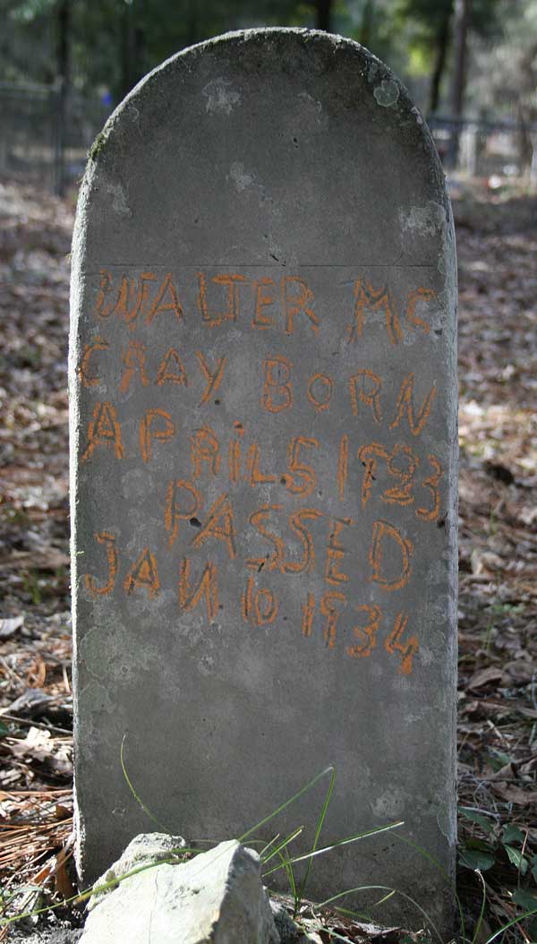 Walter McCray Gravestone Photo