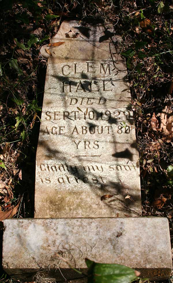 Clem Hall Gravestone Photo