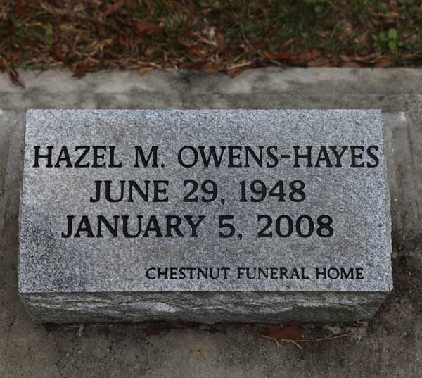 Hazel M. Ownes-Hayes Gravestone Photo