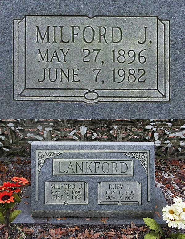 Milford J. Lankford Gravestone Photo