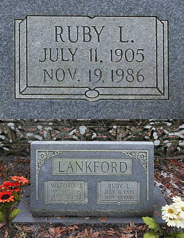 Ruby L. Lankford Gravestone Photo