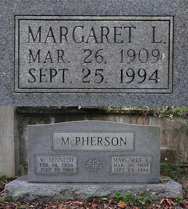 Margaret L. McPherson Gravestone Photo