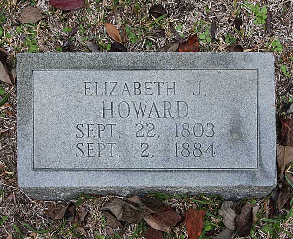 Elizabeth J. Howard Gravestone Photo