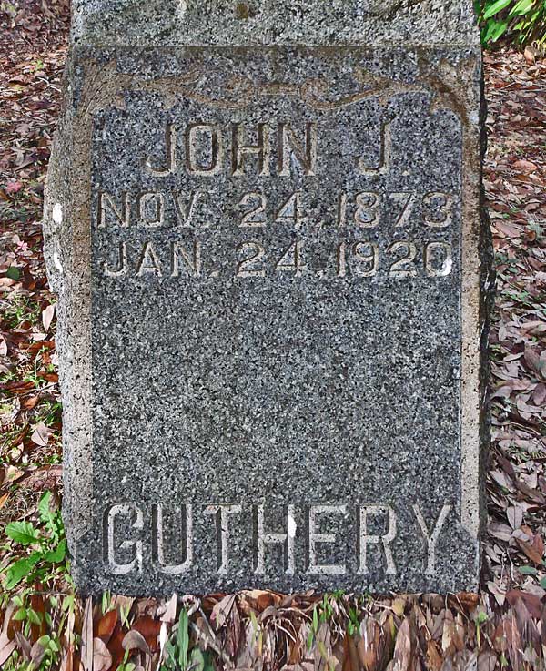 John J. Guthery Gravestone Photo