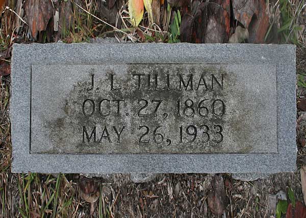 J.L. Tillman Gravestone Photo