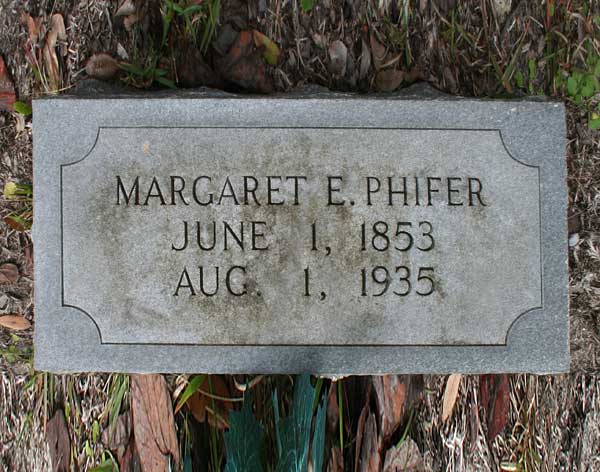 Margaret E. Phifer Gravestone Photo