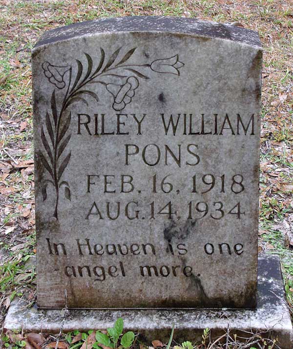 Riley William Pons Gravestone Photo