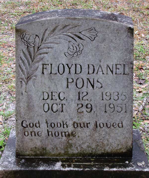 Floyd Danel Pons Gravestone Photo