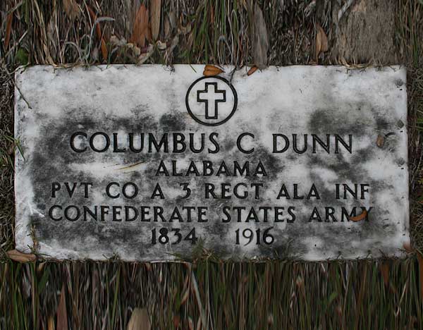 Columbus C. Dunn Gravestone Photo