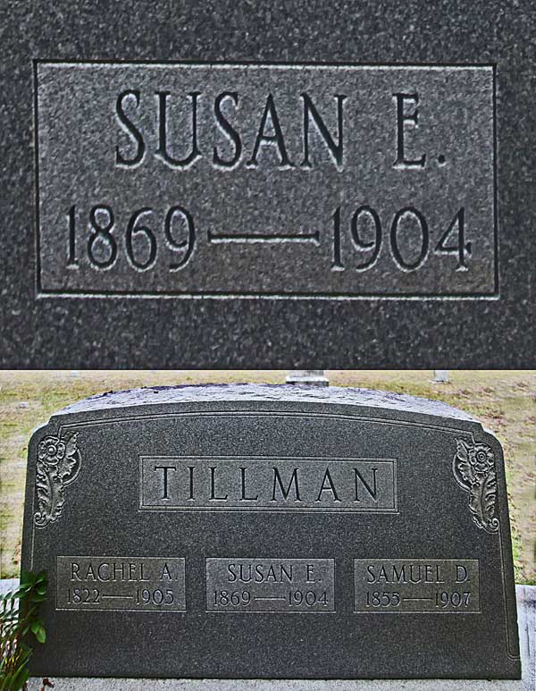 Susan E. Tillman Gravestone Photo