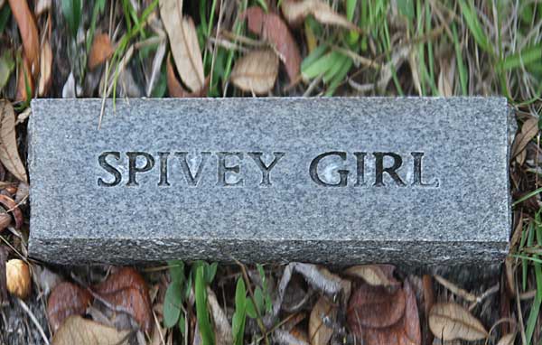 Girl Spivey Gravestone Photo