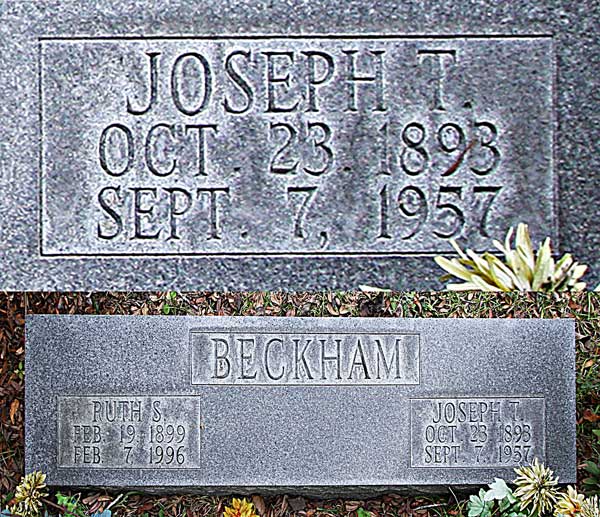 Joseph Beckham Gravestone Photo