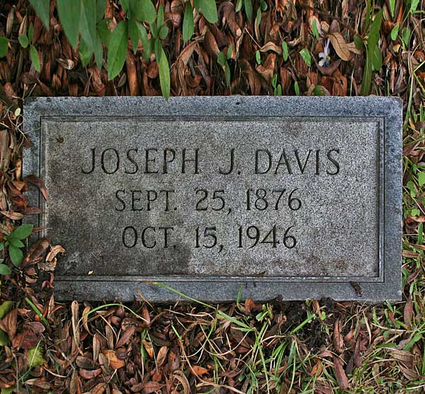 Joseph J. Davis Gravestone Photo