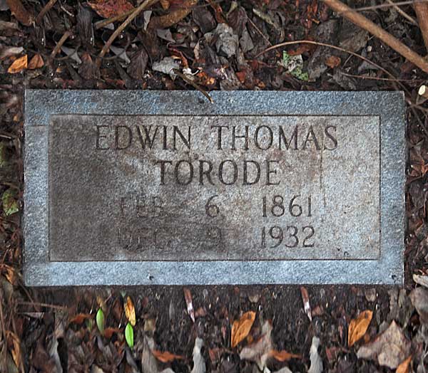 Edwin Thomas Torode Gravestone Photo