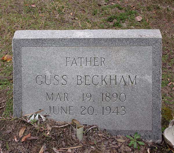 Guss Beckham Gravestone Photo