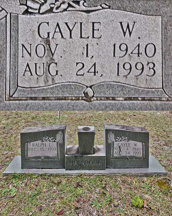 Gayle W. Holbrook Gravestone Photo